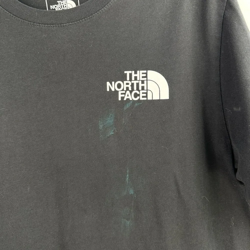 The North Face Tshirt Mens Large‎ Black White Never Stop Exploring Outdoors Camp